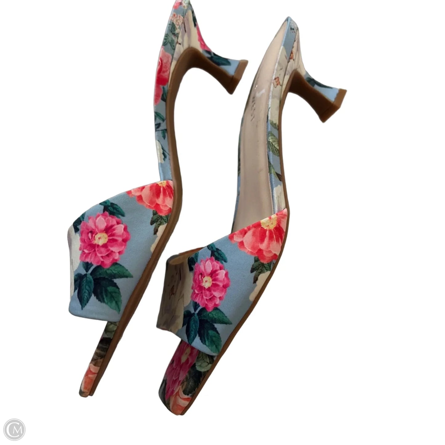Shoes Heels Kitten By Nine West In Floral Print, Size: 9