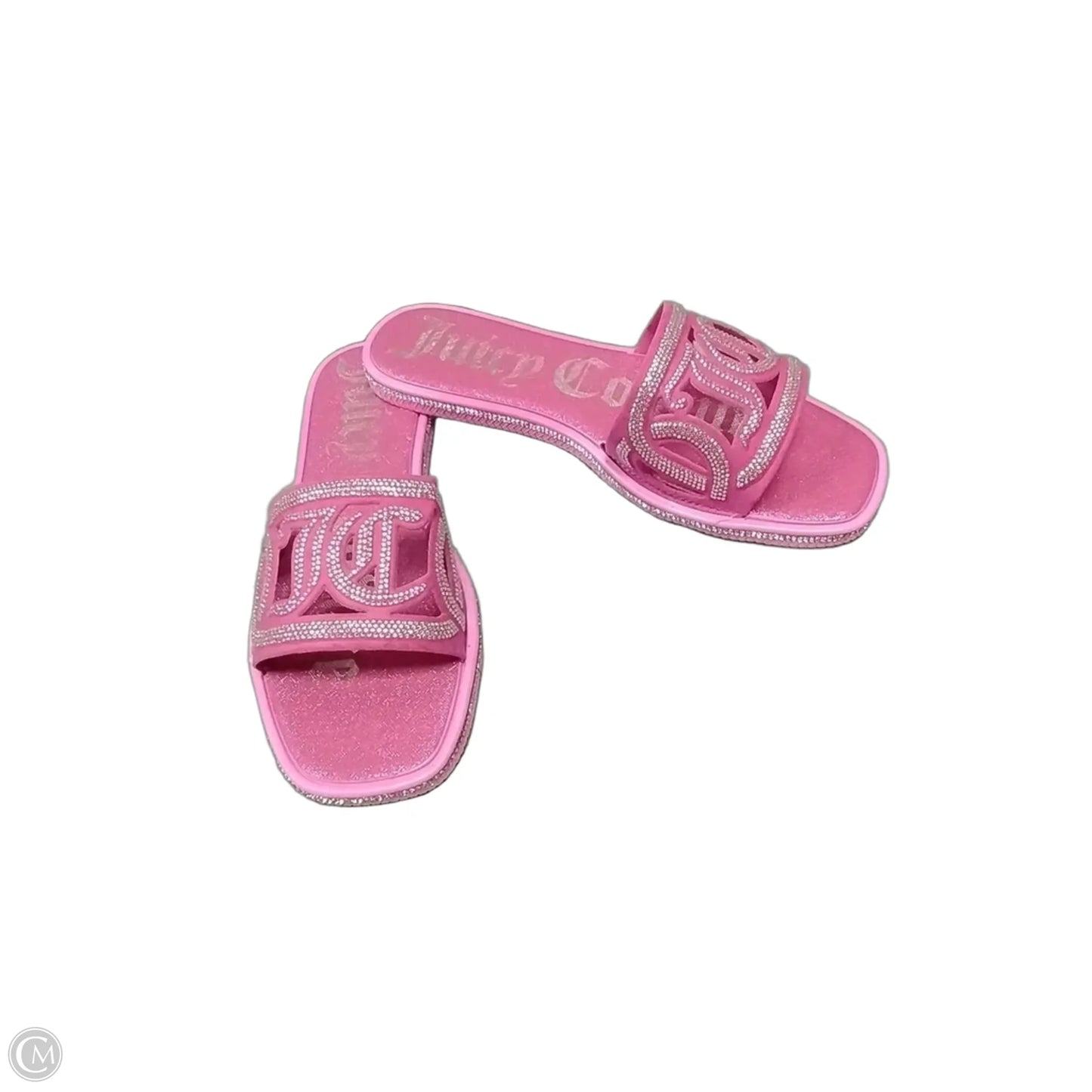 Sandals Flats By Juicy Couture In Pink & Silver, Size: 10