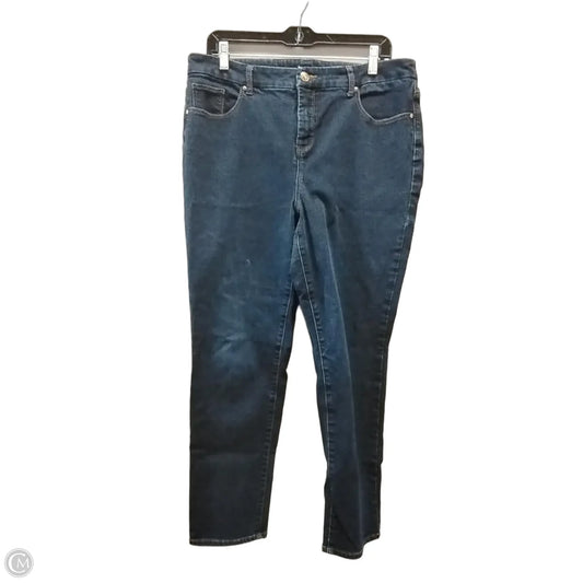 Jeans Straight By Chicos In Blue, Size: 12