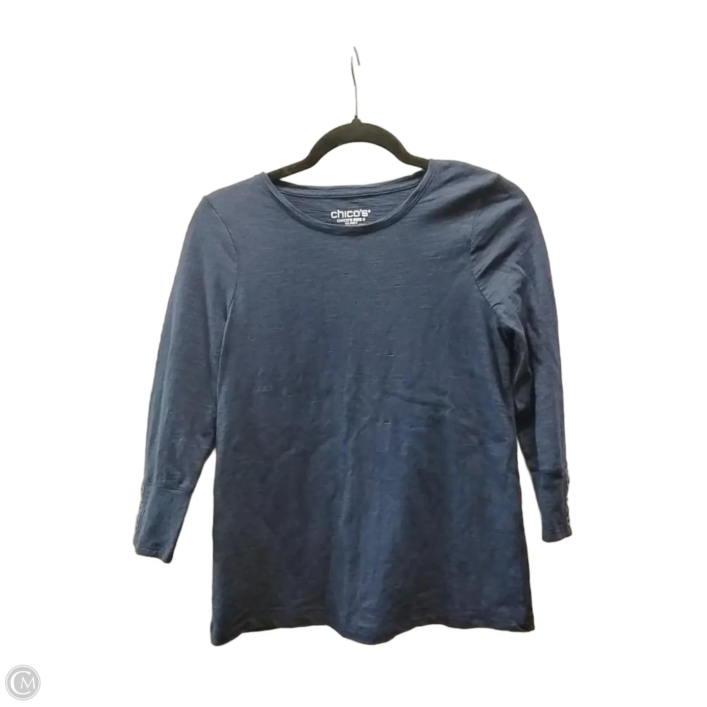Top Long Sleeve By Chicos In Navy, Size: S