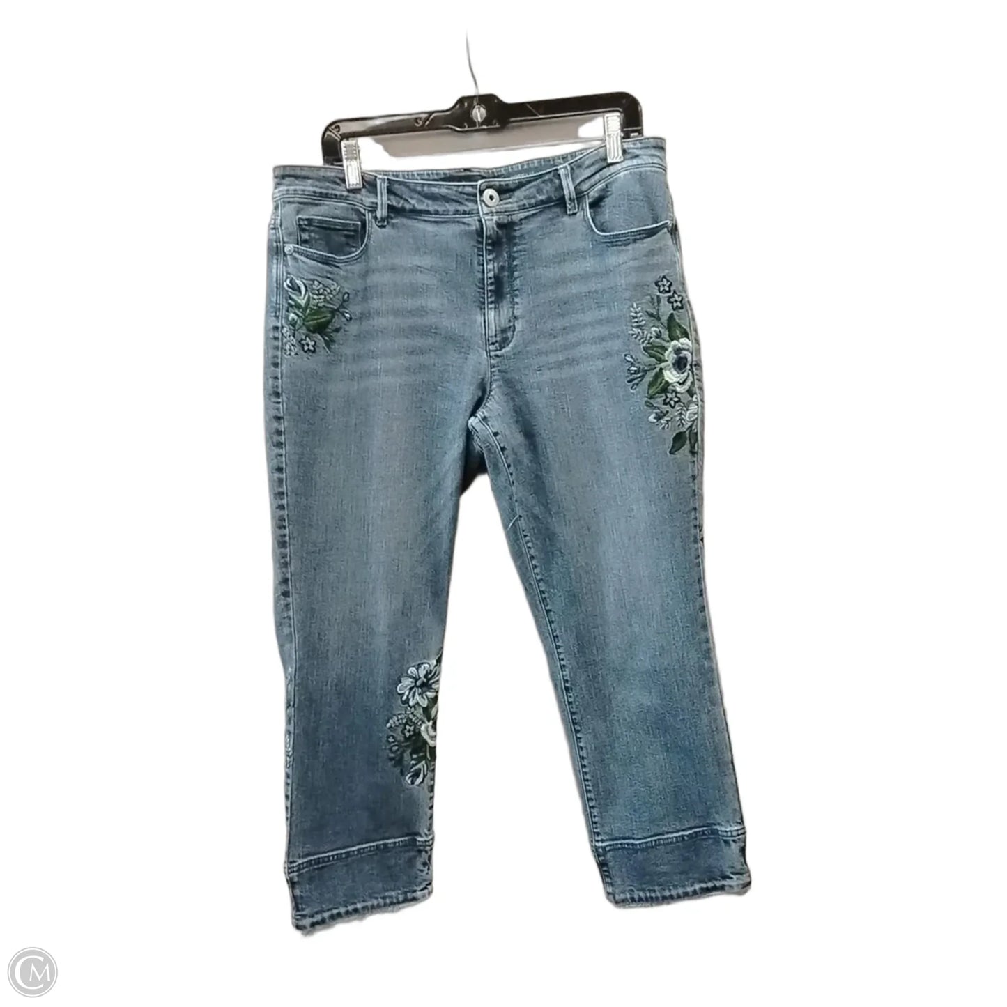 Jeans Cropped By J. Jill In Blue, Size: 12