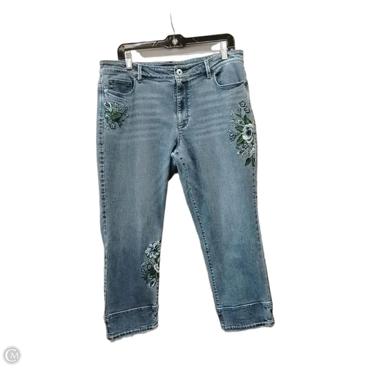 Jeans Cropped By J. Jill In Blue, Size: 12