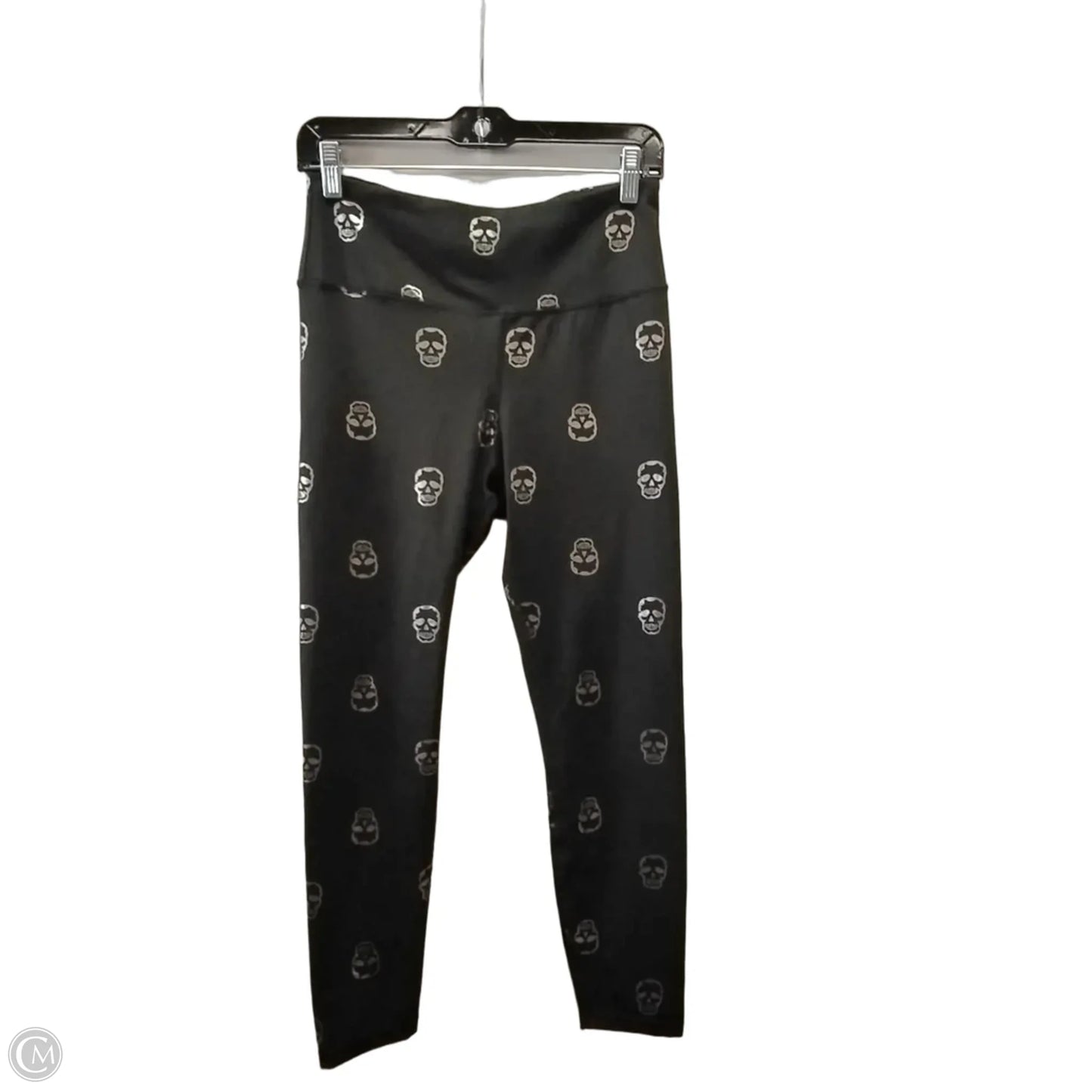 Athletic Leggings By Clothes Mentor In Black & Silver, Size: M
