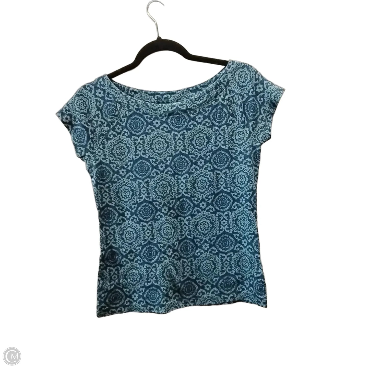 Top Short Sleeve By Lauren By Ralph Lauren In Blue, Size: L