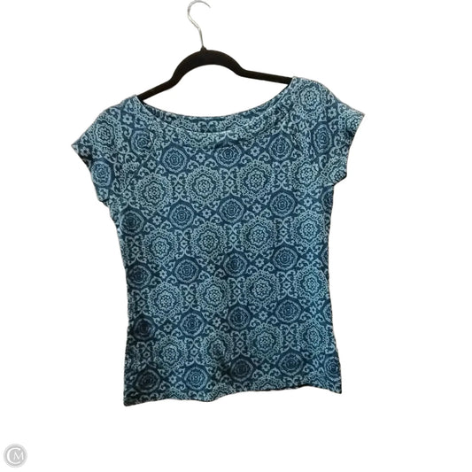 Top Short Sleeve By Lauren By Ralph Lauren In Blue, Size: L