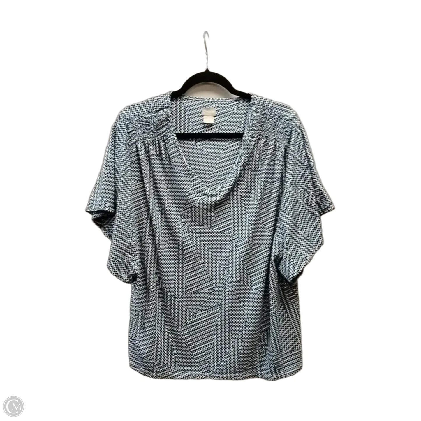 Top Short Sleeve By Chicos In Blue, Size: Xl