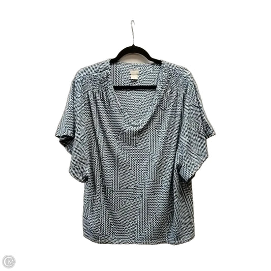 Top Short Sleeve By Chicos In Blue, Size: Xl