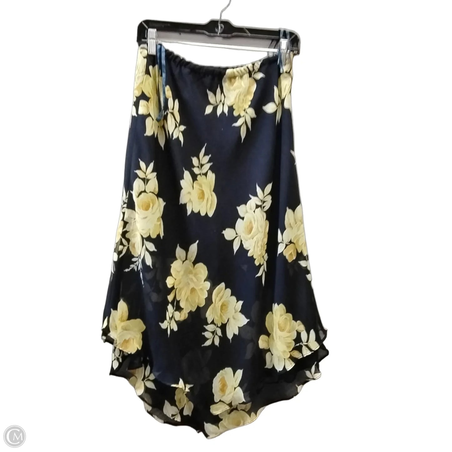 Skirt Set 2pc By Studio 1 In Blue & Yellow, Size: 14p