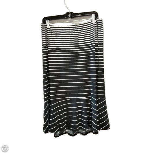 Skirt Midi By Cato In Striped Pattern, Size: L