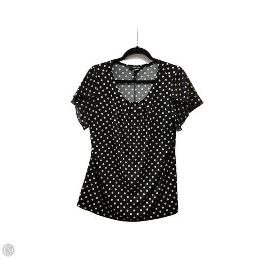 Blouse Short Sleeve By Clothes Mentor In Polkadot Pattern, Size: L