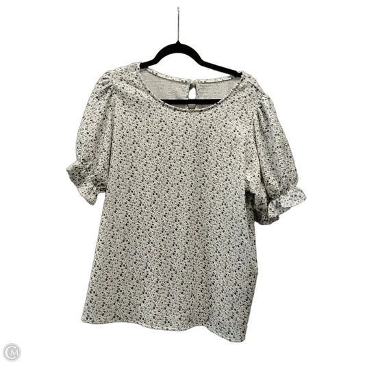 Blouse Short Sleeve By Clothes Mentor In Floral Print, Size: Xl