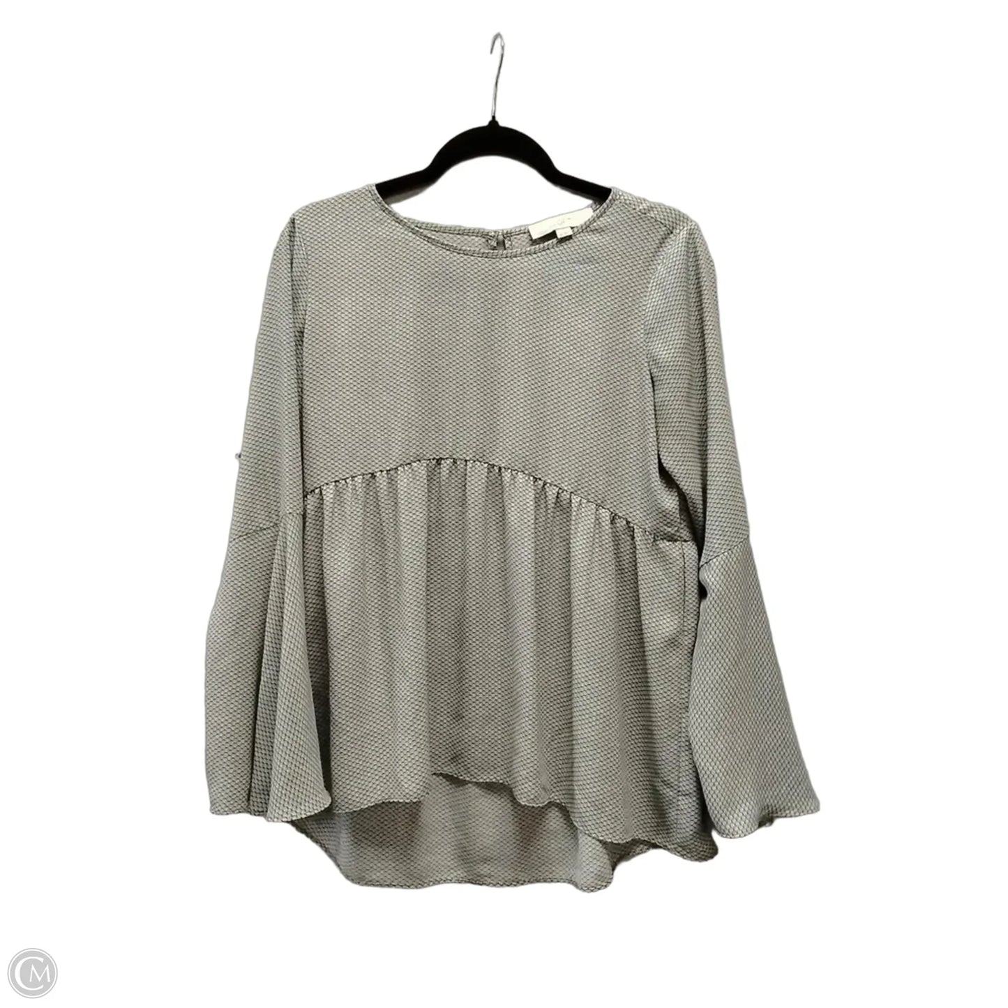 Blouse Long Sleeve By Loft In Black & Cream, Size: Xs