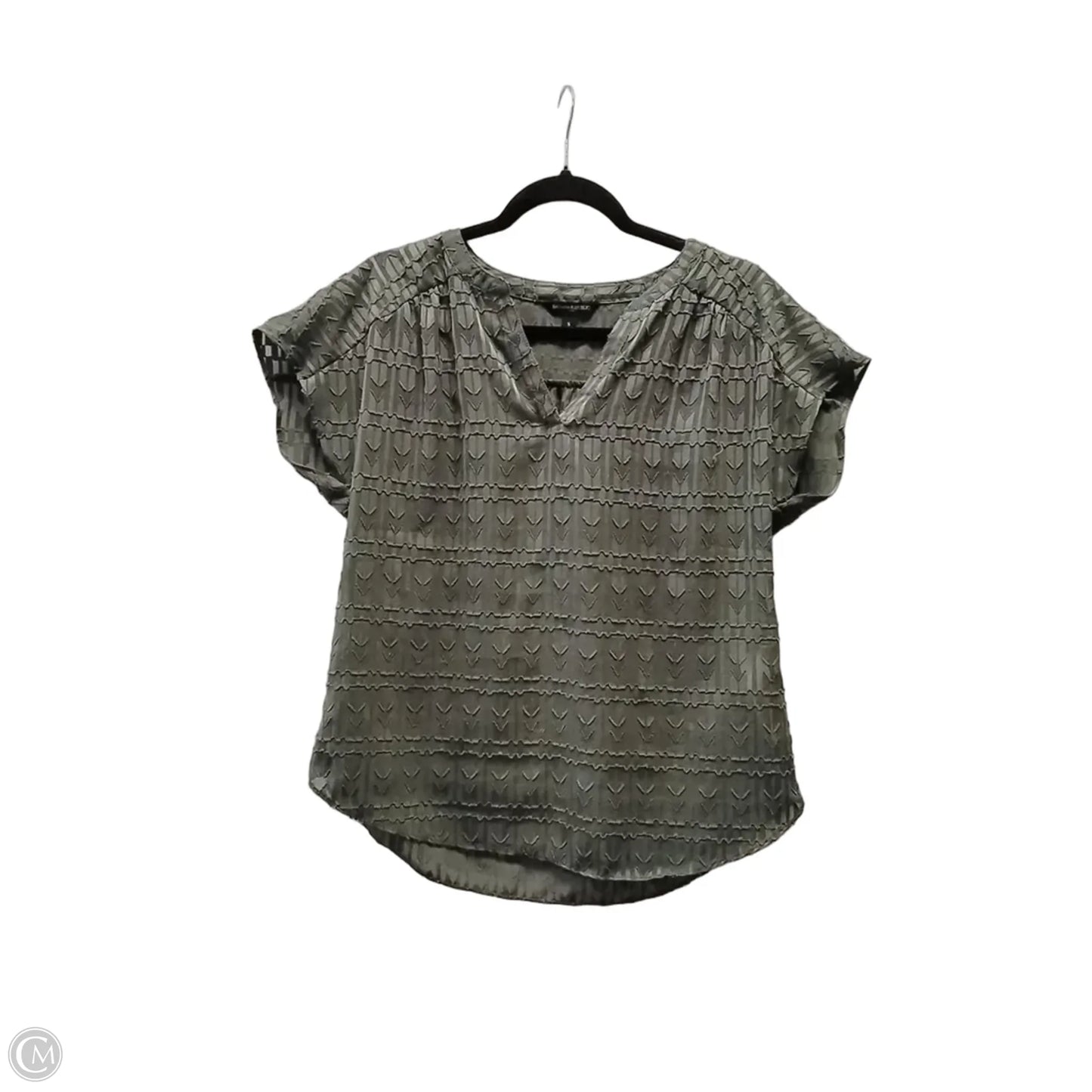 Blouse Short Sleeve By Banana Republic In Green, Size: S