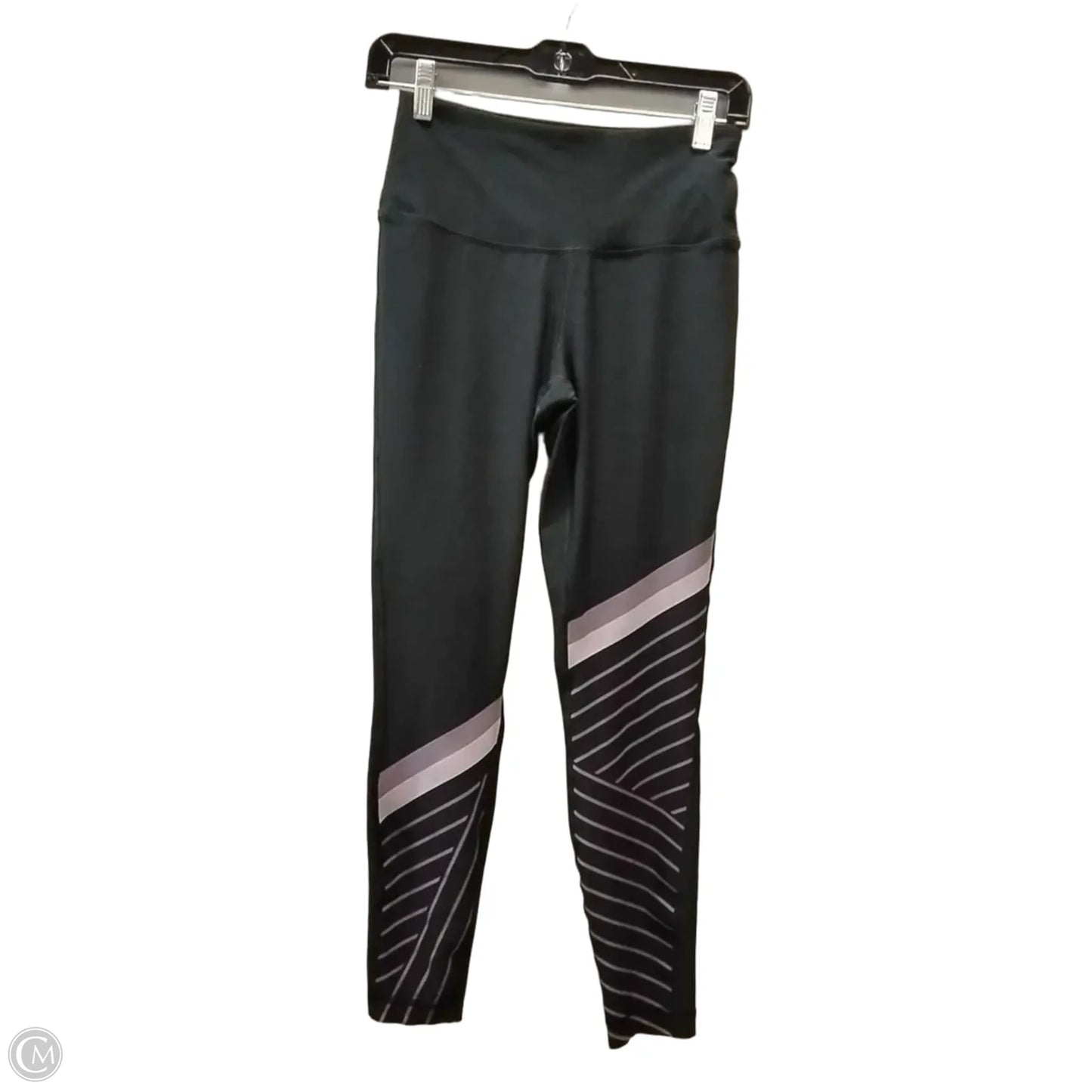 Athletic Leggings By 90 Degrees By Reflex In Black & Purple, Size: S