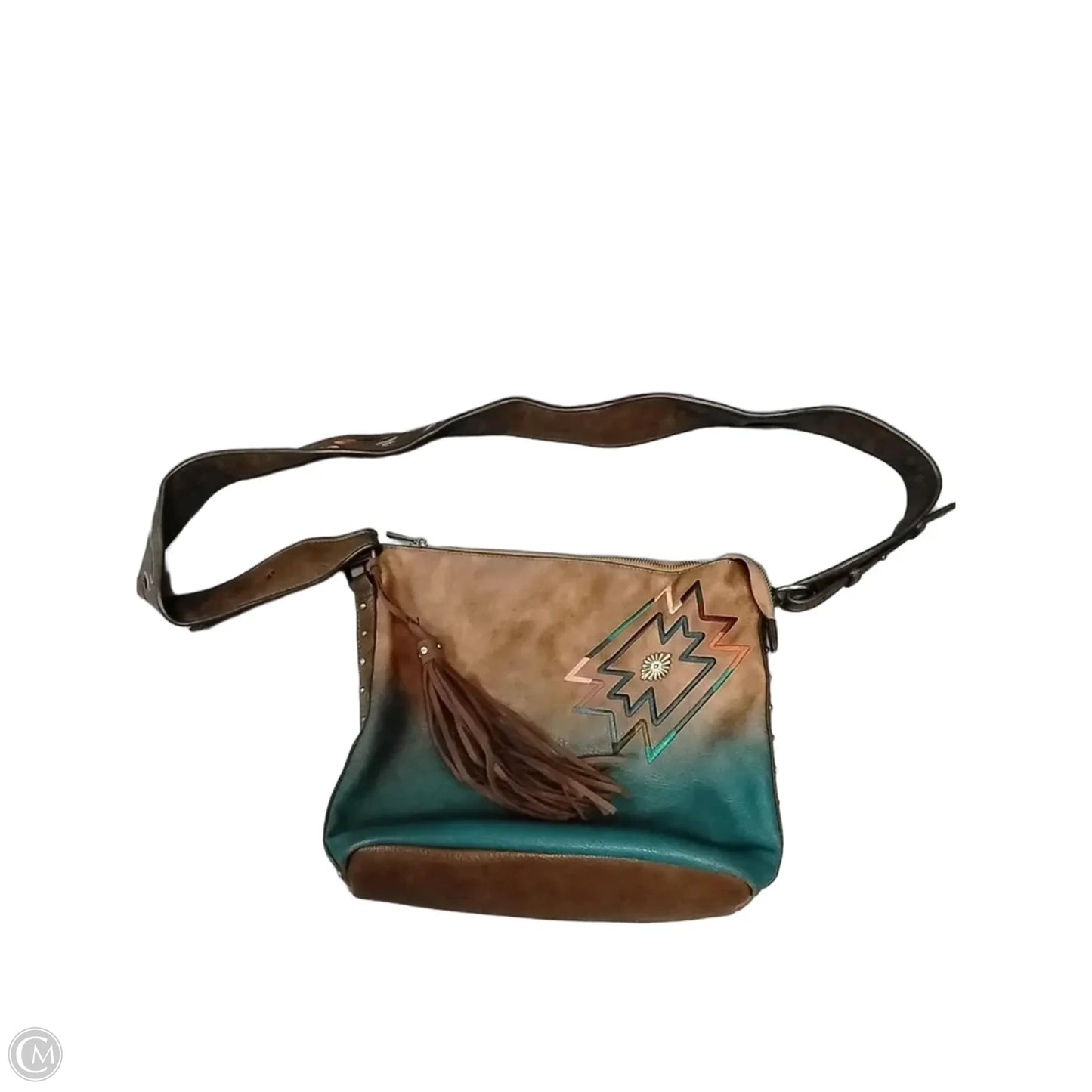 Crossbody Leather By Clothes Mentor, Size: Large