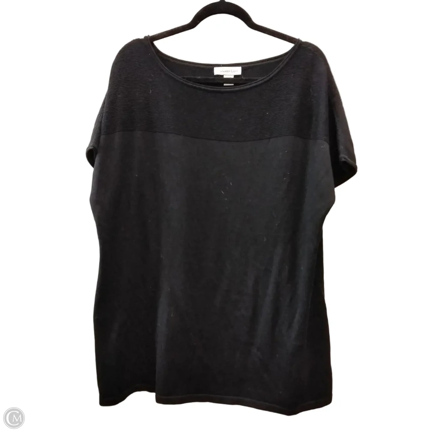 Sweater Short Sleeve By Coldwater Creek In Black, Size: 3x