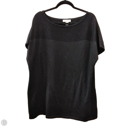 Sweater Short Sleeve By Coldwater Creek In Black, Size: 3x