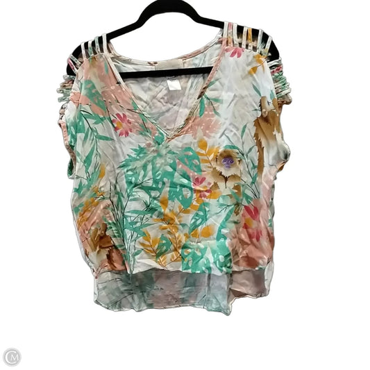 Blouse Short Sleeve By Corey Lynn Calter In Animal Print, Size: M