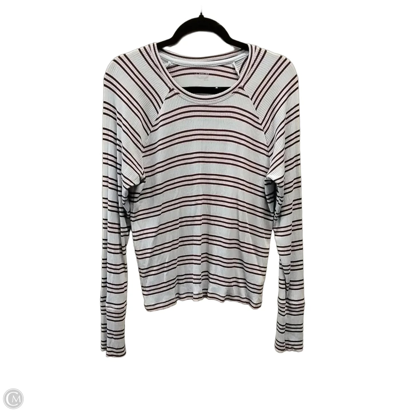 Top Long Sleeve By Offline In Striped Pattern, Size: Xl