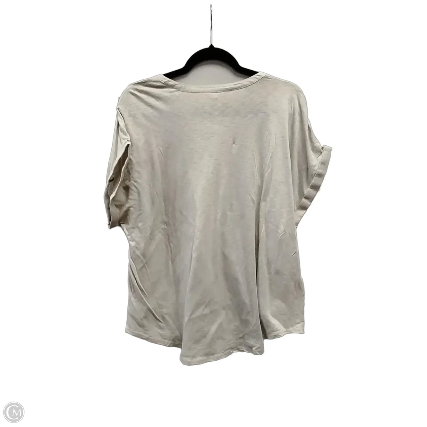 Top Short Sleeve By Lucky Brand In Tan, Size: Xl