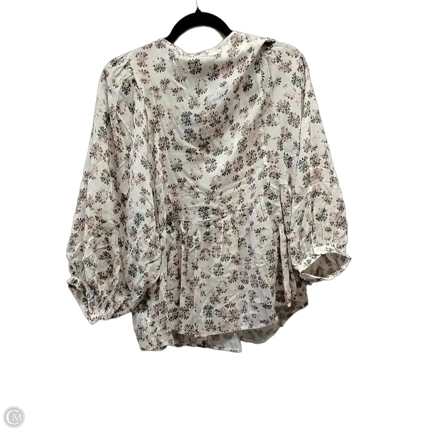 Blouse Long Sleeve By Jane And Delancey In Floral Print, Size: M