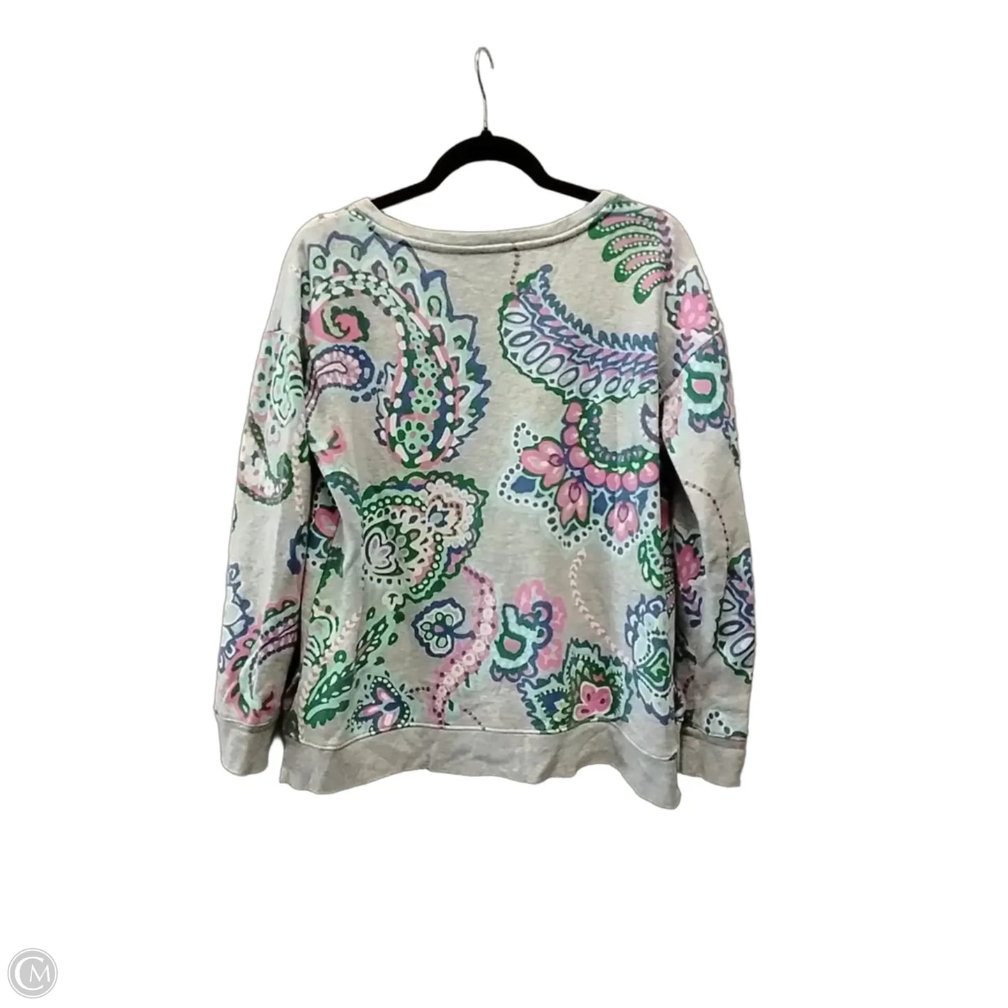 Sweatshirt Crewneck By Talbots In Paisley Print, Size: S