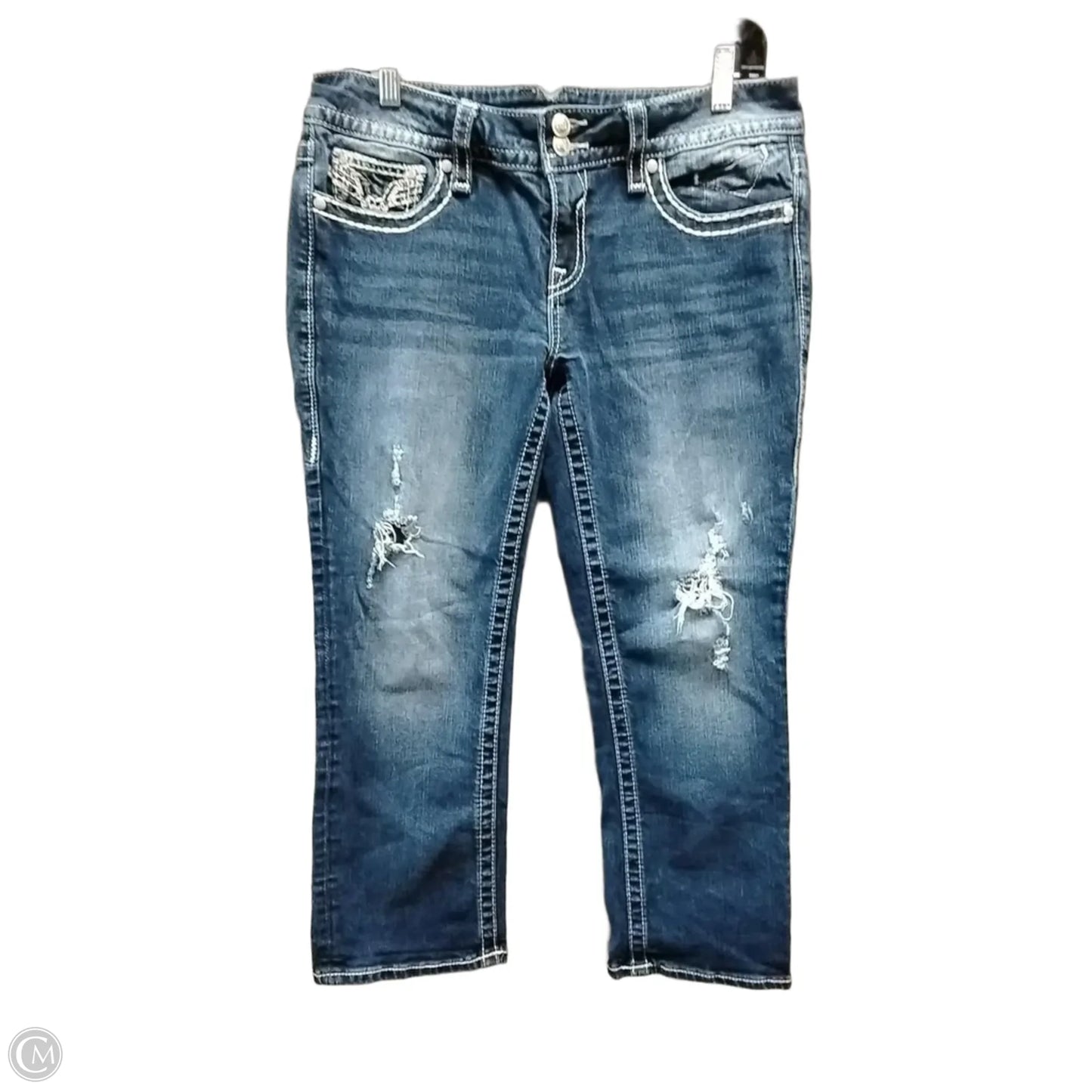 Jeans Cropped By Vigoss In Blue, Size: 10