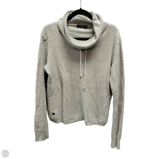 Sweatshirt Collar By Lauren By Ralph Lauren In Grey, Size: L