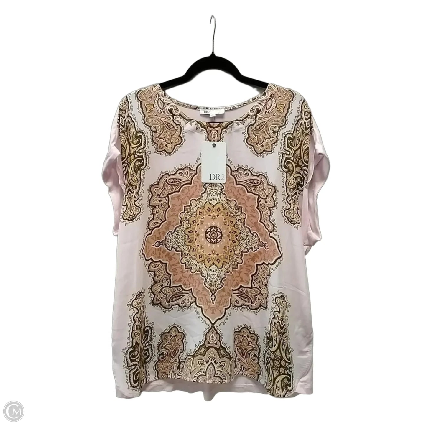 Top Short Sleeve By Dr2 In Pink & Yellow, Size: Xl