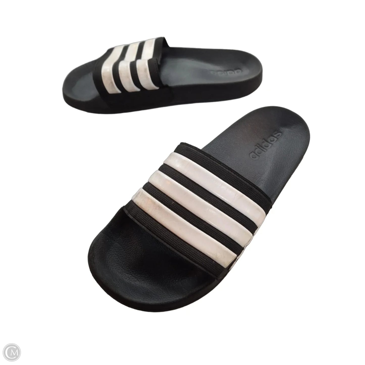 Sandals Flats By Adidas In Blue & White, Size: 8