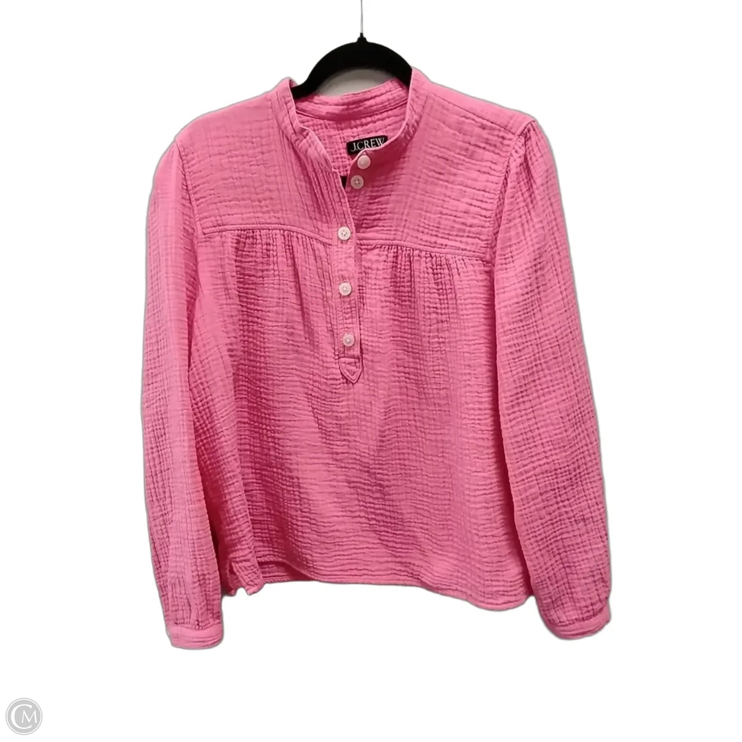 Blouse Long Sleeve By J. Crew In Pink, Size: Xl