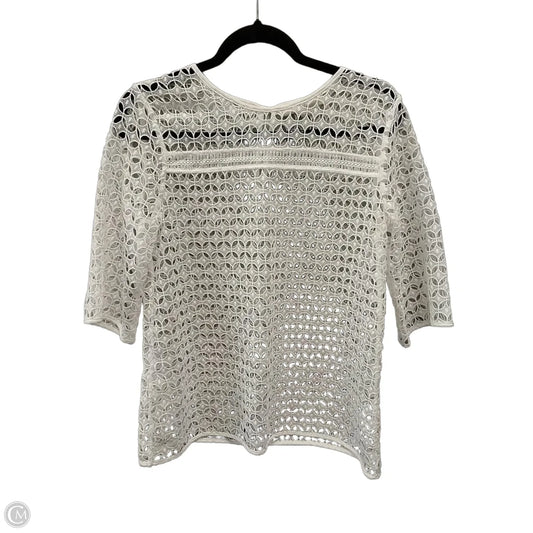 Blouse Long Sleeve By Loft In White, Size: Xs