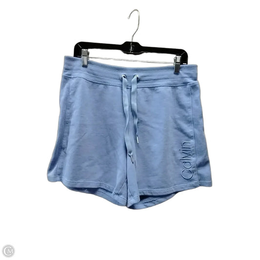 Athletic Shorts By Calvin Klein In Blue, Size: L