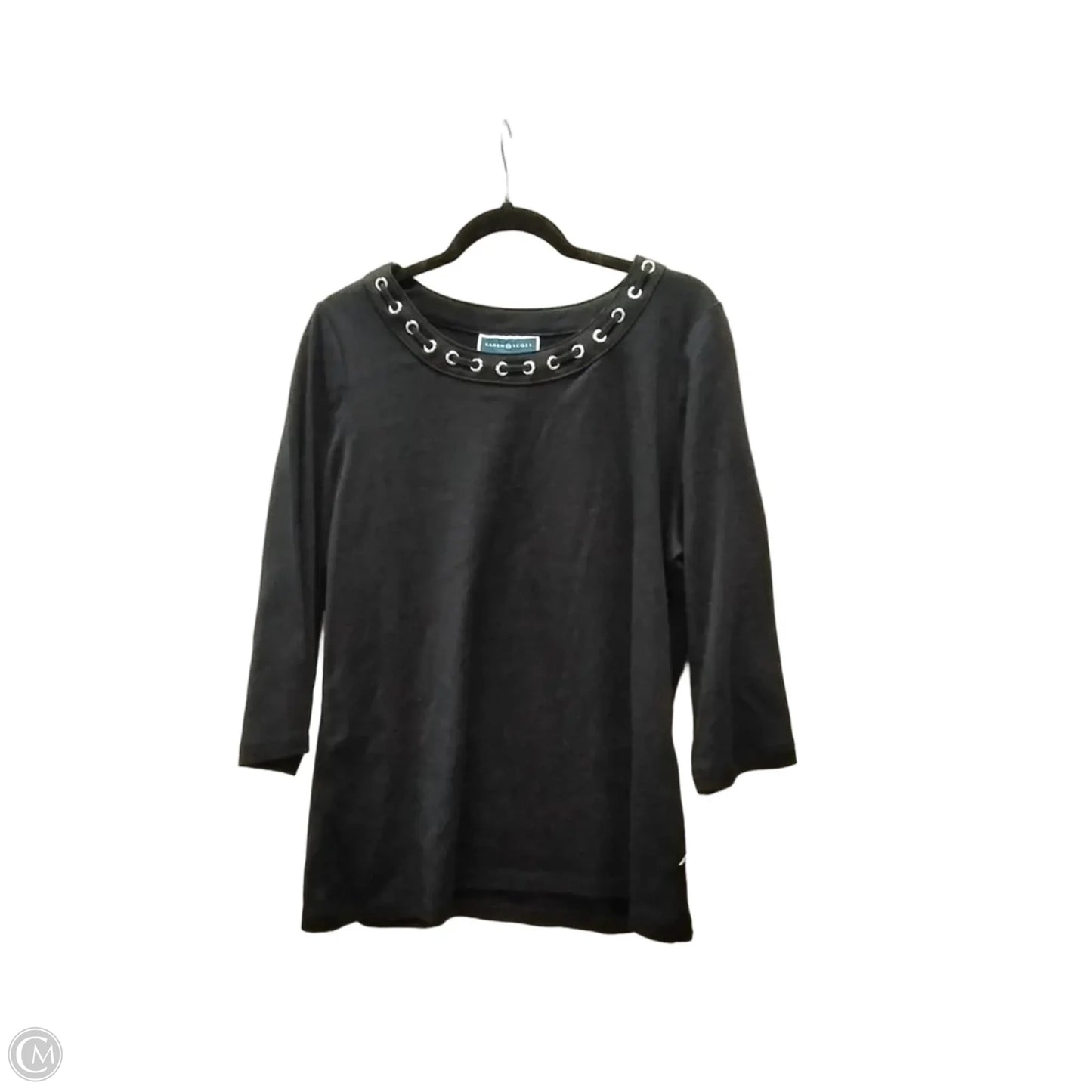 Top Long Sleeve By Karen Scott In Black, Size: Xl