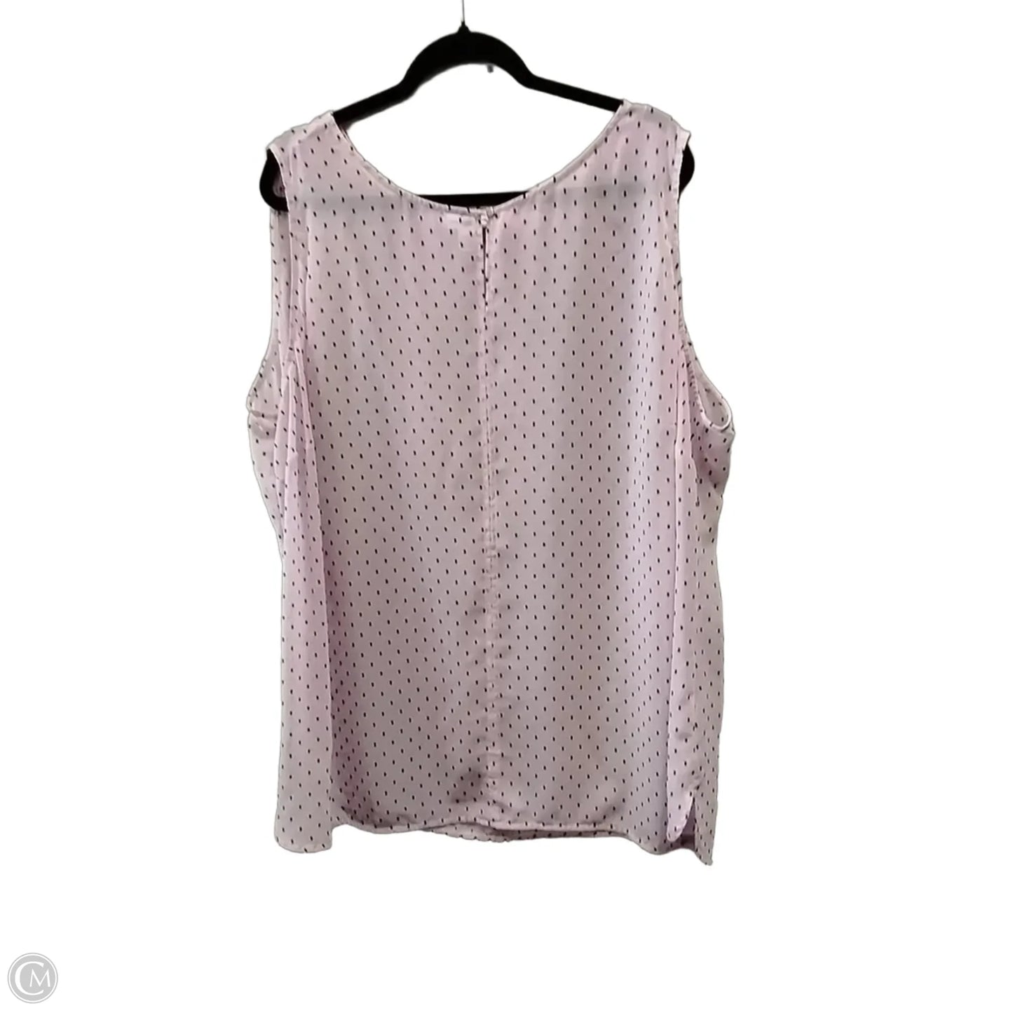 Blouse Sleeveless By Liz Claiborne In Black & Pink, Size: 3x