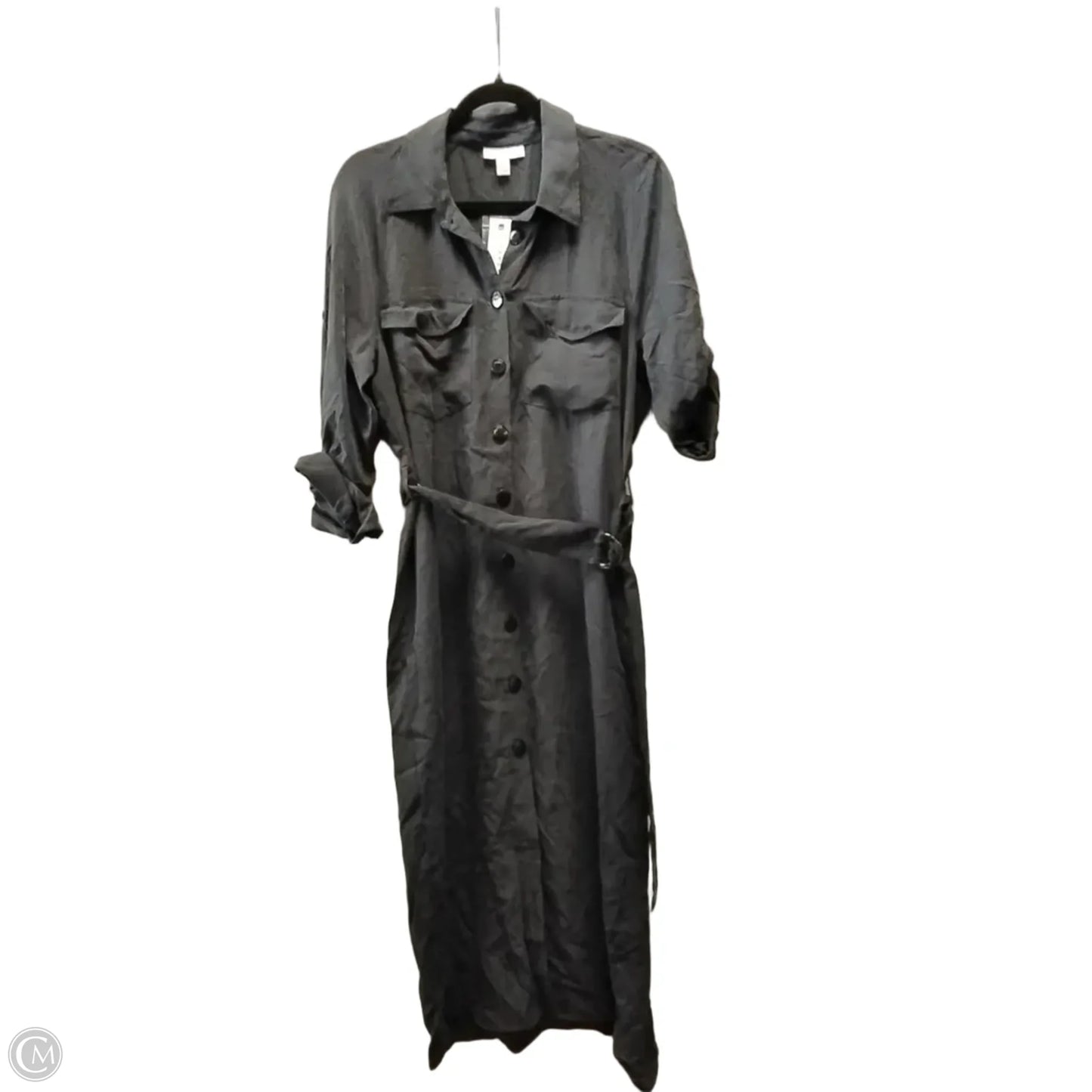 Dress Casual Maxi By Topshop In Grey, Size: 6