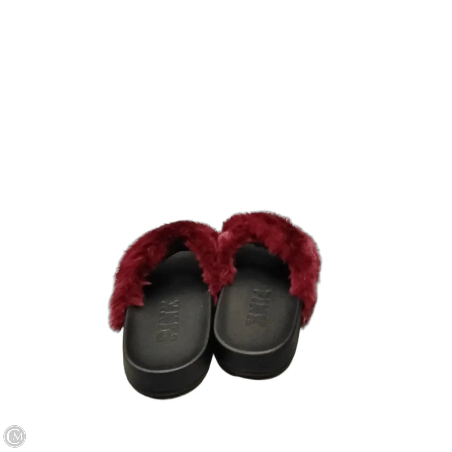 Slippers By Pink In Black & Purple, Size: 7