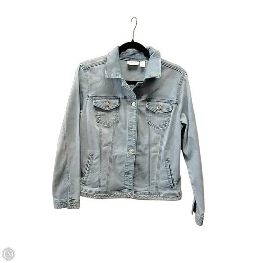 Jacket Denim By Chicos In Blue, Size: M