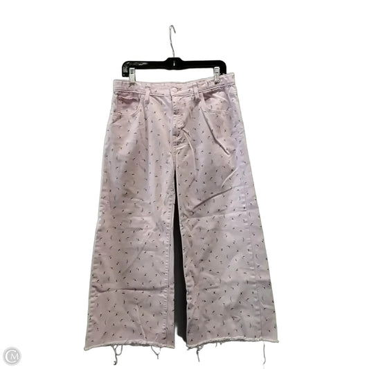 Jeans Wide Leg By Old Navy In Floral Print, Size: 8