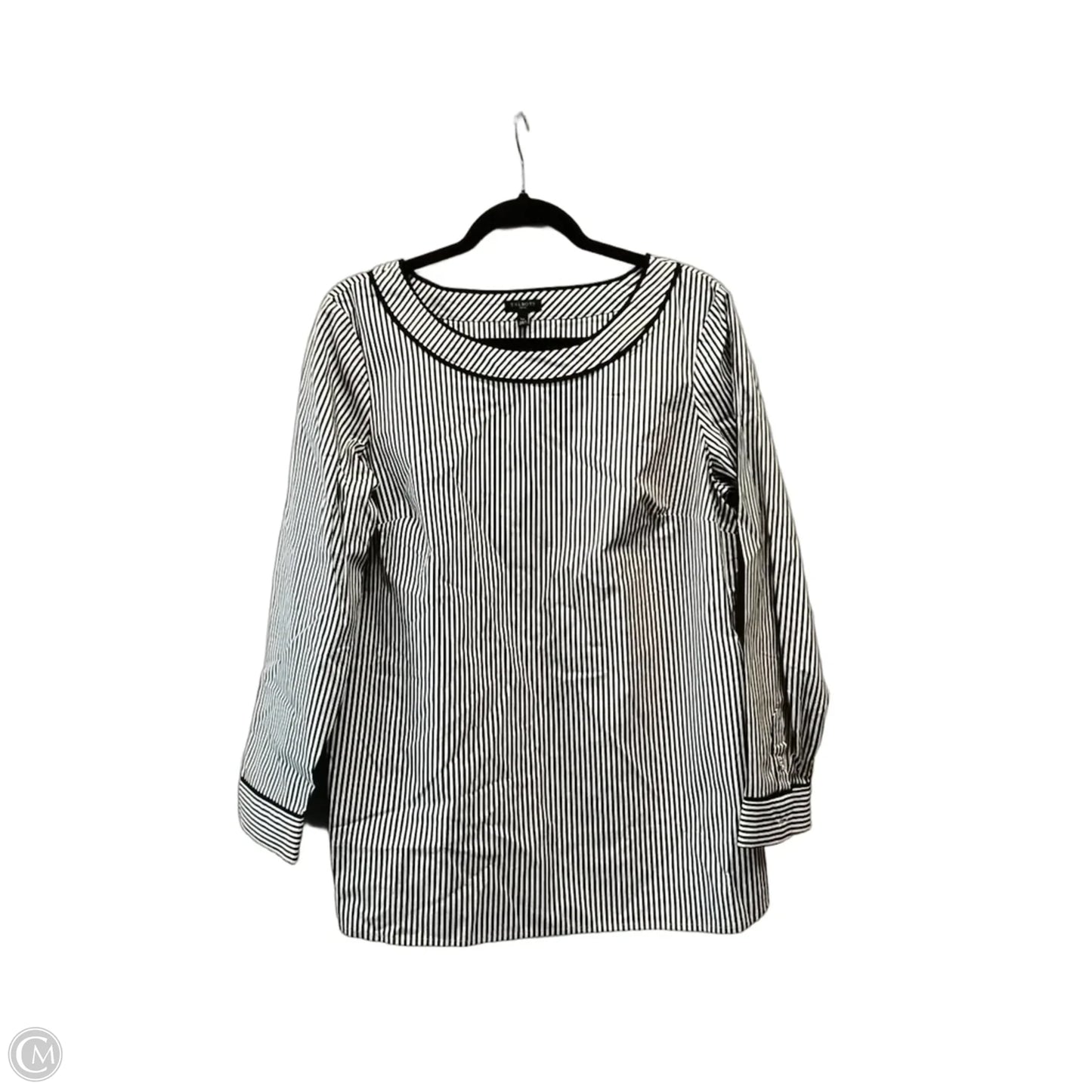 Blouse Long Sleeve By Talbots In Striped Pattern, Size: Lp
