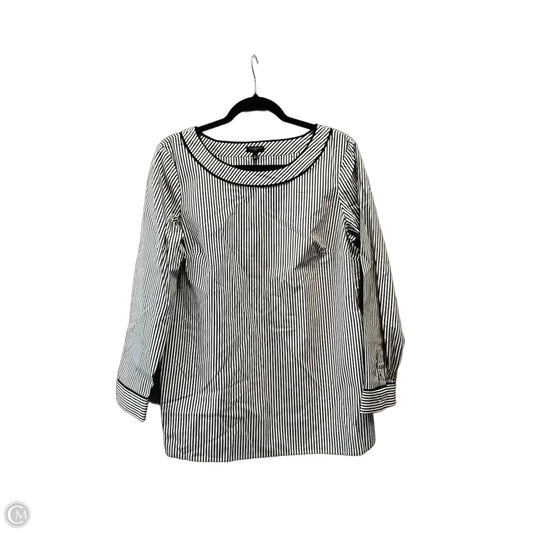 Blouse Long Sleeve By Talbots In Striped Pattern, Size: Lp