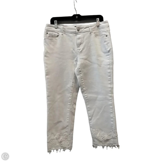 Jeans Cropped By Simply Vera In White, Size: 10