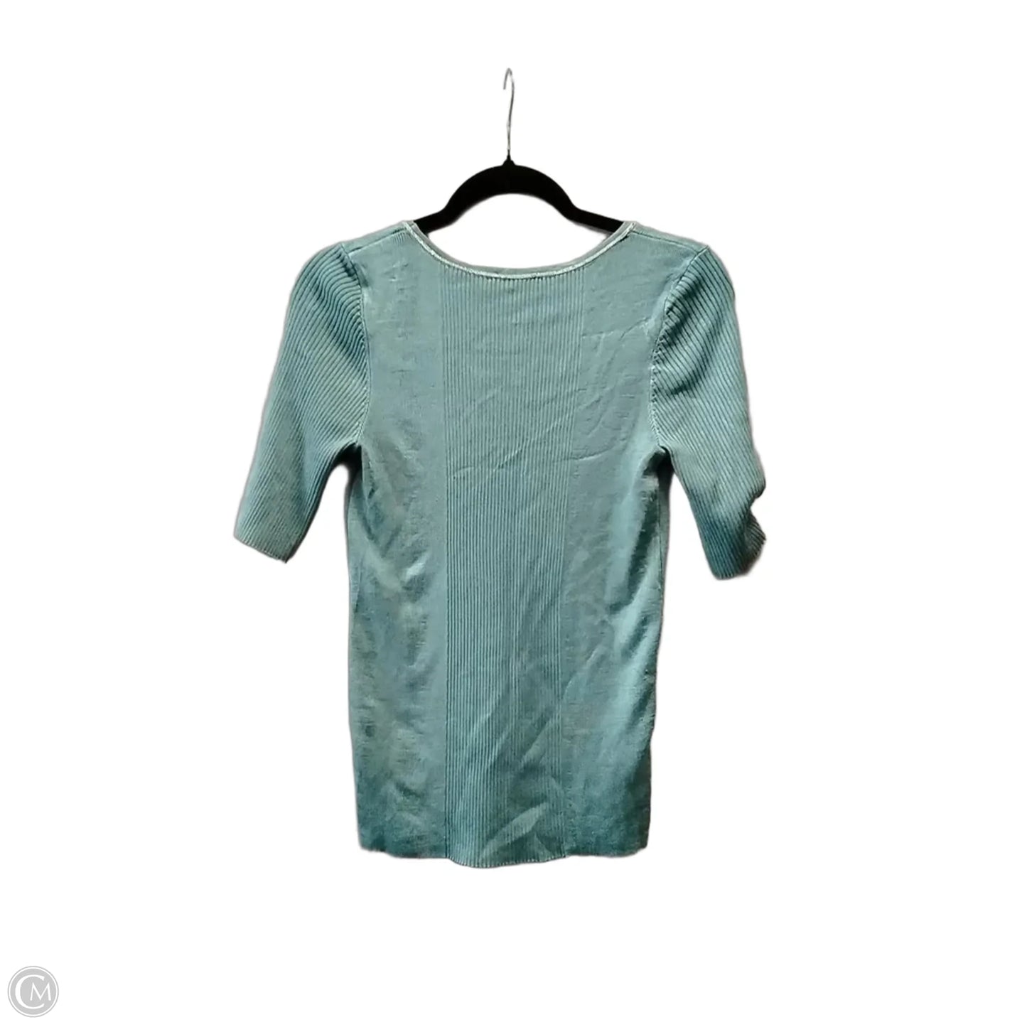 Sweater Short Sleeve By Tahari In Teal, Size: M