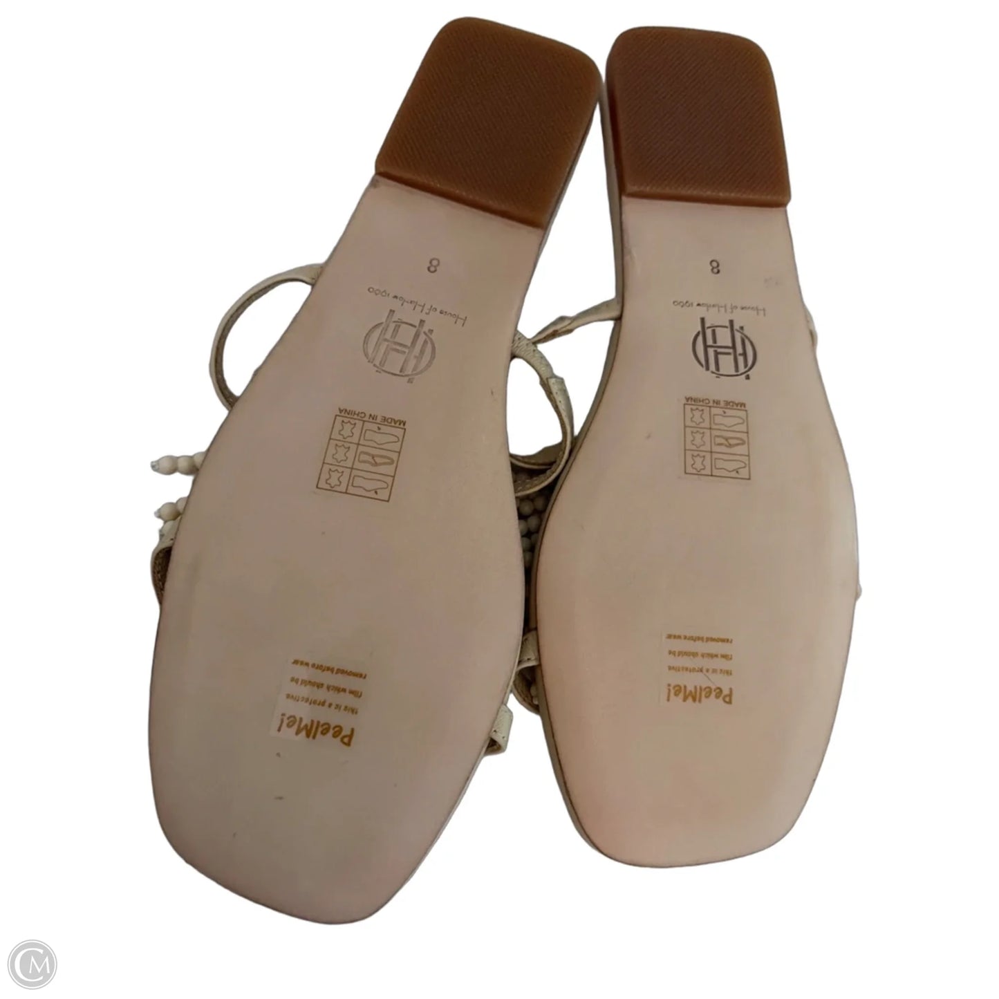 Sandals Flip Flops By House Of Harlow In Cream, Size: 8