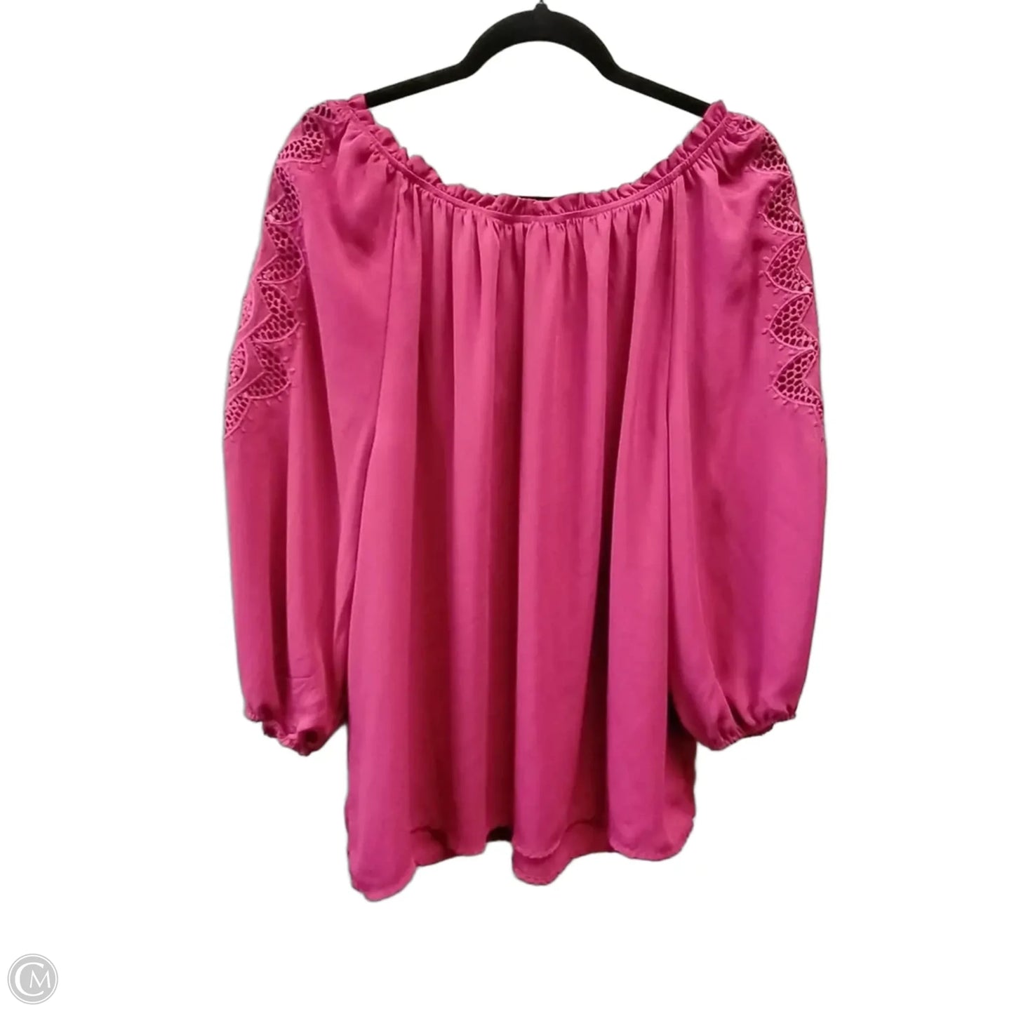 Blouse Long Sleeve By Cynthia Rowley In Purple, Size: 1x