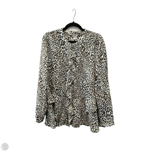 Kimono By Chicos In Leopard Print, Size: Xl