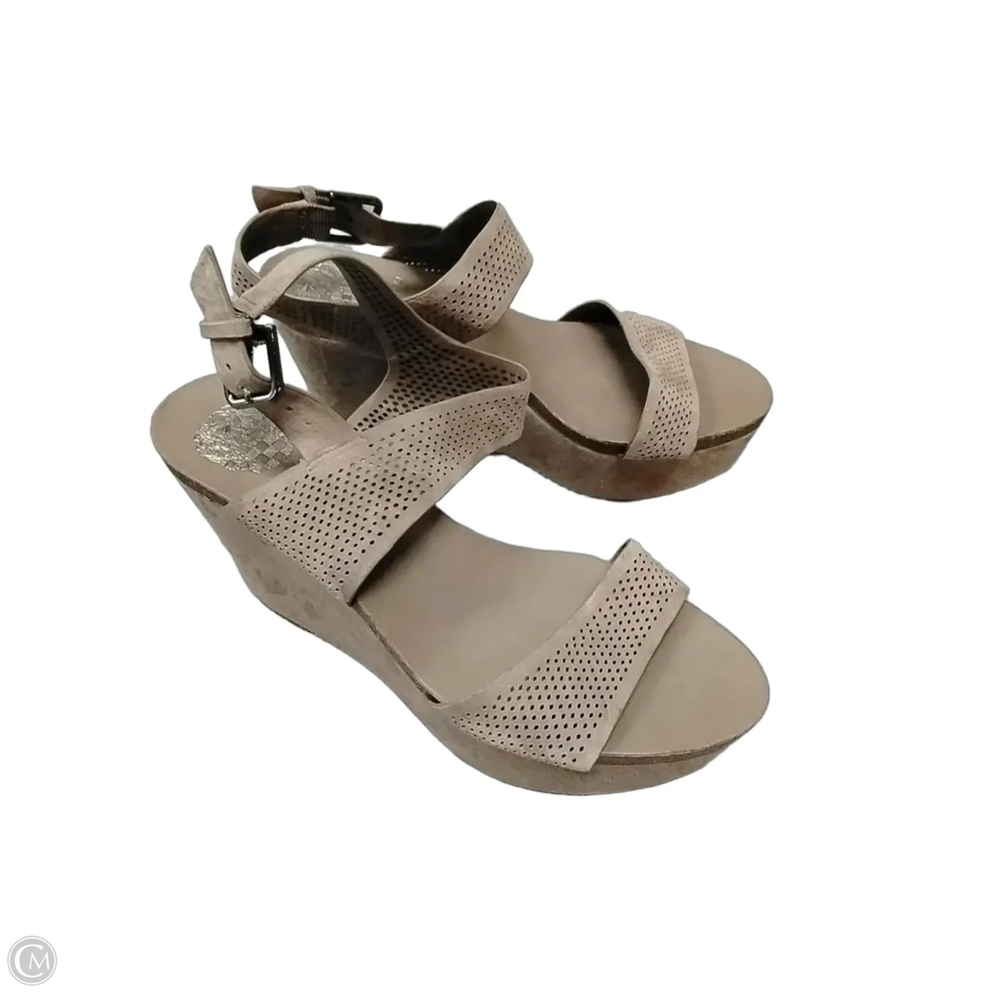 Sandals Heels Wedge By Vince Camuto In Brown, Size: 7