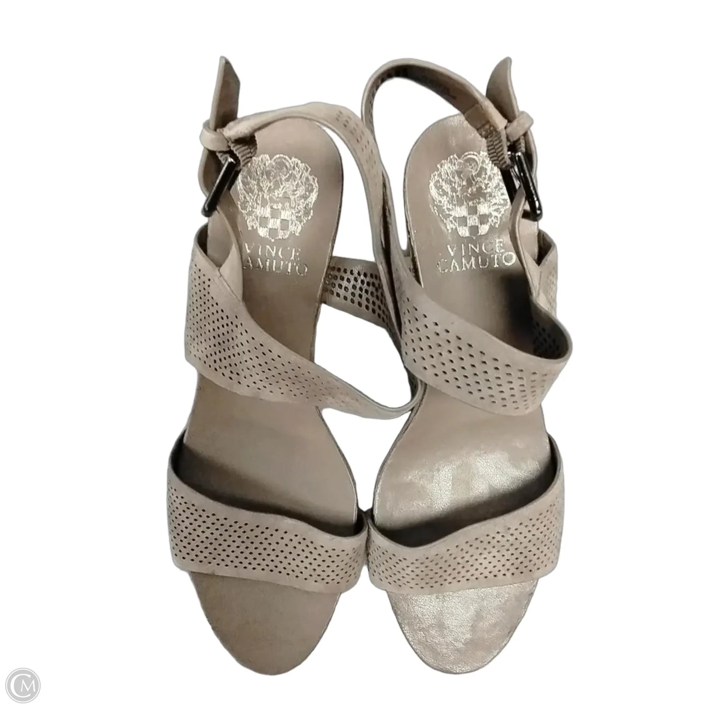 Sandals Heels Wedge By Vince Camuto In Brown, Size: 7