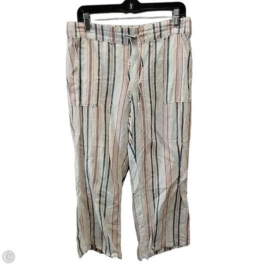 Pants Linen By Liz Claiborne In Striped Pattern, Size: S