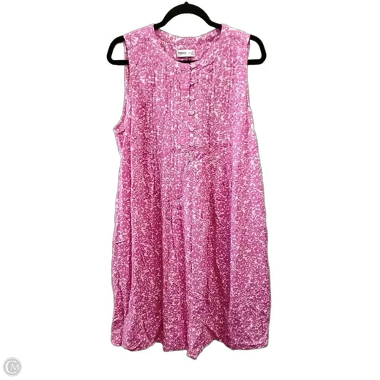 Dress Casual Short By Sonoma In Pink & White, Size: 1x